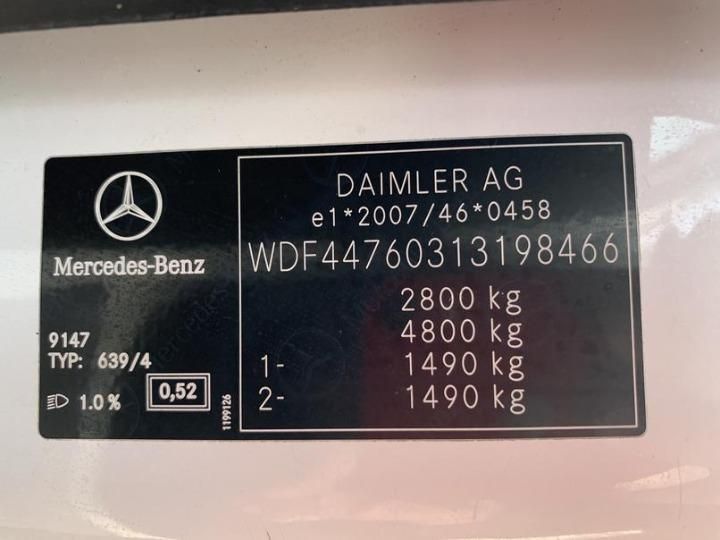 Photo 9 VIN: WDF44760313198466 - MERCEDES-BENZ VITO PANEL VAN 