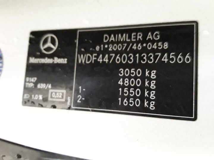 Photo 12 VIN: WDF44760313374566 - MERCEDES-BENZ VITO 111 CDI LANG 