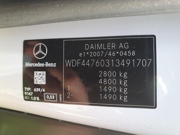 Photo 10 VIN: WDF44760313491707 - MERCEDES-BENZ VITO 