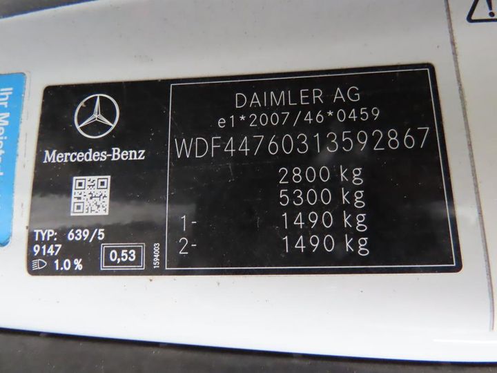 Photo 11 VIN: WDF44760313592867 - MERCEDES-BENZ VITO 