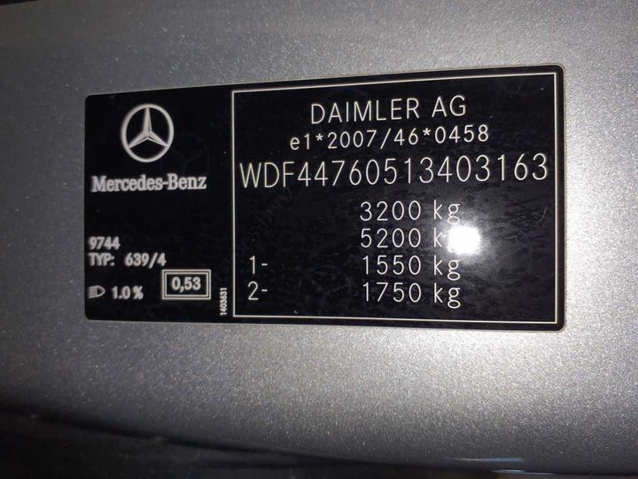 Photo 11 VIN: WDF44760513403163 - MERCEDES-BENZ VITO 114 