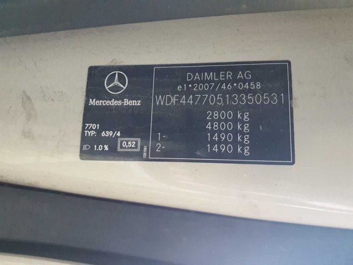 Photo 10 VIN: WDF44770513350531 - MERCEDES-BENZ VITO 116CDI 