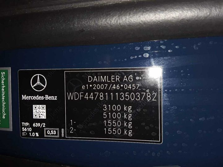 Photo 13 VIN: WDF44781113503782 - MERCEDES-BENZ V 220 D KOMPAKT 