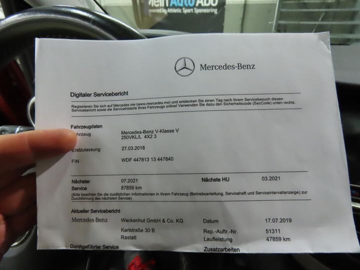 Photo 3 VIN: WDF44781313447840 - MERCEDES-BENZ V 