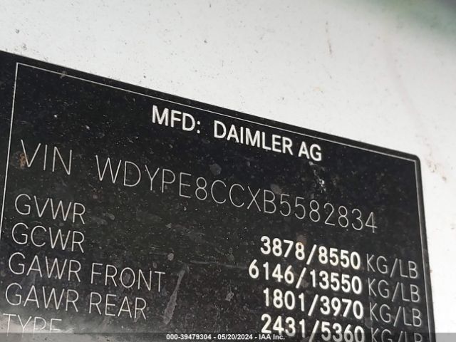 Photo 8 VIN: WDYPE8CCXB5582834 - FREIGHTLINER SPRINTER 2500 