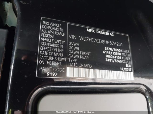 Photo 8 VIN: WDZFE7CD8HP576201 - MERCEDES-BENZ SPRINTER PASSENGER VAN 