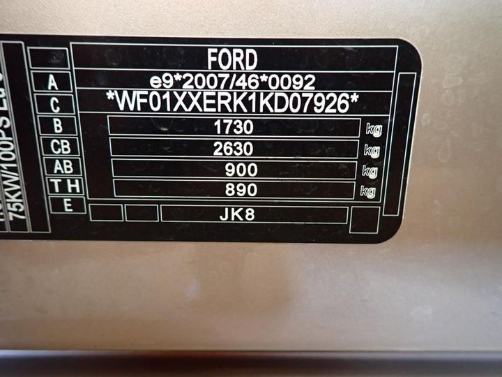 Photo 26 VIN: WF01XXERK1KD07926 - FORD ECOSPORT 