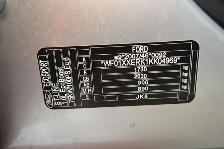 Photo 14 VIN: WF01XXERK1KK04969 - FORD ECOSPORT 