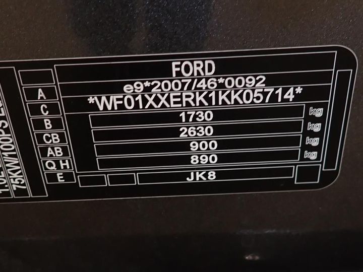 Photo 14 VIN: WF01XXERK1KK05714 - FORD ECOSPORT 