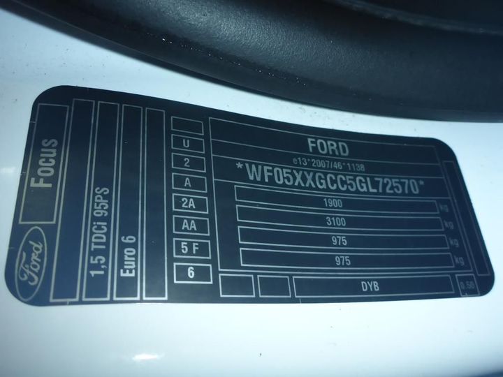 Photo 11 VIN: WF05XXGCC5GL72570 - FORD FOCUS 