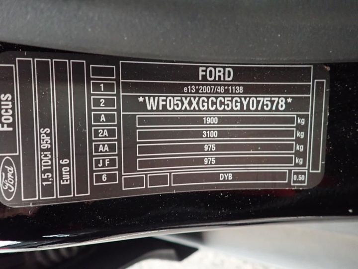 Photo 12 VIN: WF05XXGCC5GY07578 - FORD FOCUS 5P 