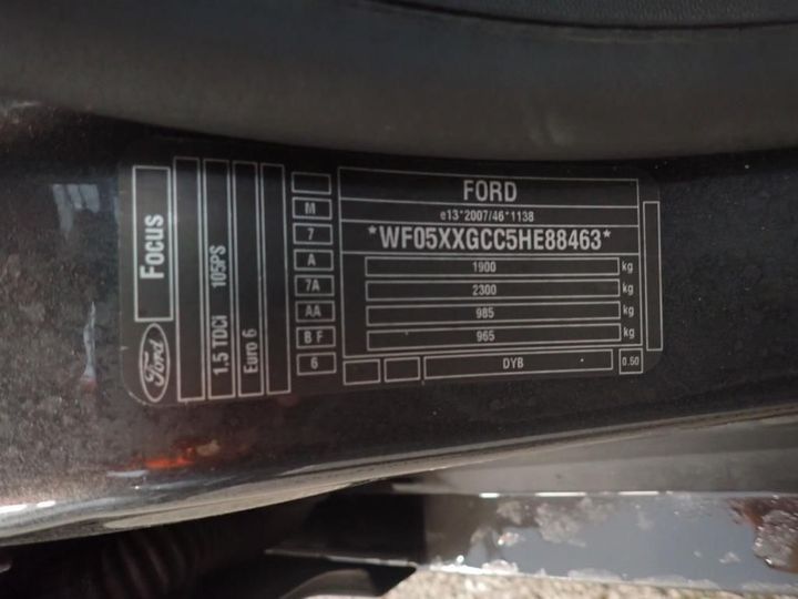 Photo 11 VIN: WF05XXGCC5HE88463 - FORD FOCUS 