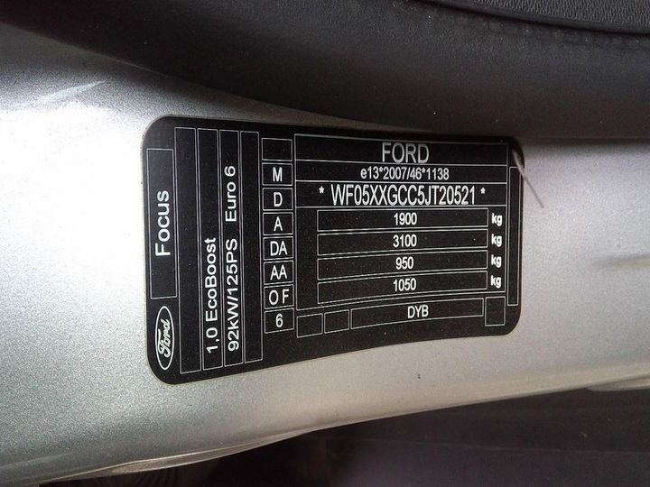 Photo 6 VIN: WF05XXGCC5JT20521 - FORD FOCUS 