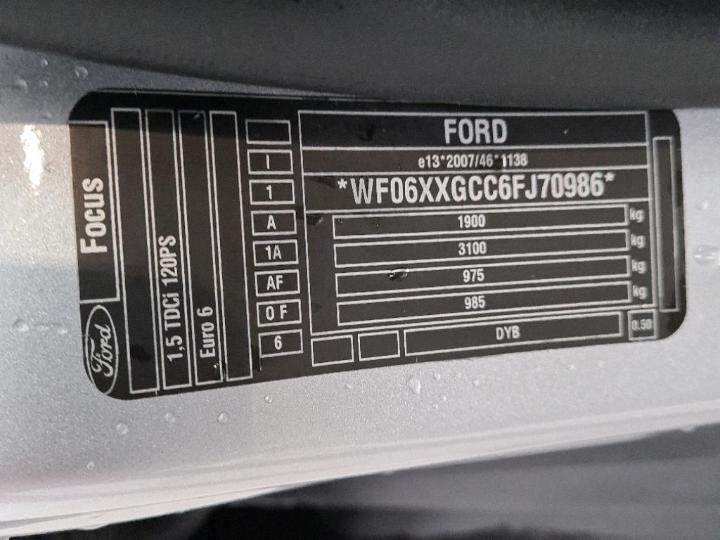 Photo 9 VIN: WF06XXGCC6FJ70986 - FORD FOCUS WAGON 