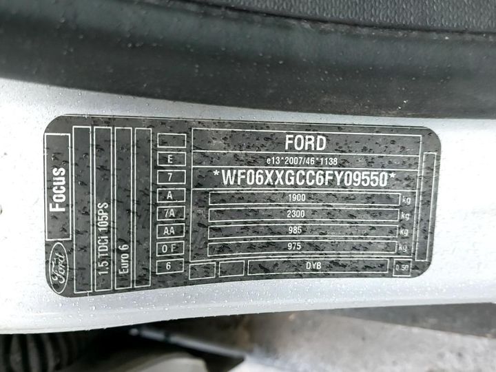 Photo 5 VIN: WF06XXGCC6FY09550 - FORD FOCUS 