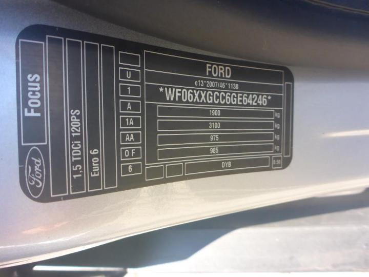 Photo 7 VIN: WF06XXGCC6GE64246 - FORD FOCUS KOMBI 14- 