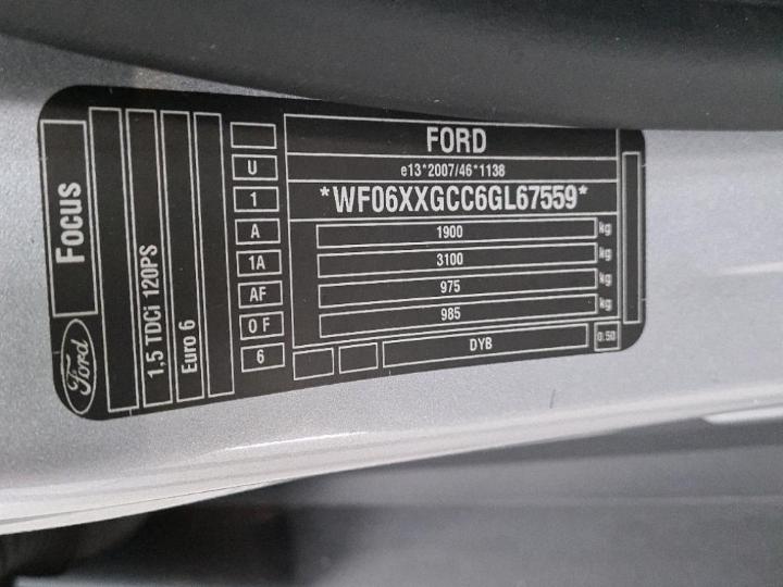 Photo 9 VIN: WF06XXGCC6GL67559 - FORD FOCUS WAGON 