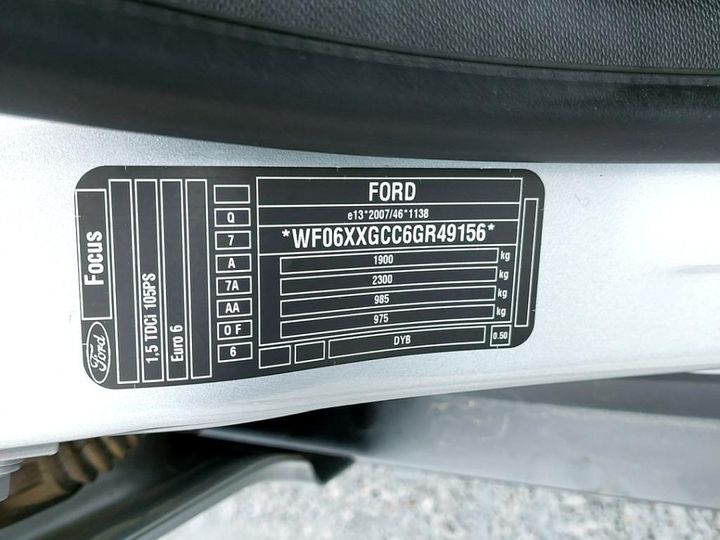 Photo 8 VIN: WF06XXGCC6GR49156 - FORD FOCUS 