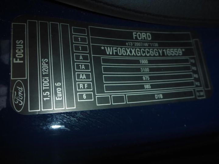 Photo 12 VIN: WF06XXGCC6GY16559 - FORD FOCUS 