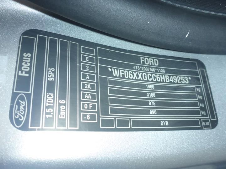 Photo 11 VIN: WF06XXGCC6HB49253 - FORD FOCUS 