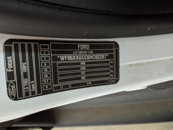 Photo 14 VIN: WF06XXGCC6HC62287 - FORD FOCUS SW 