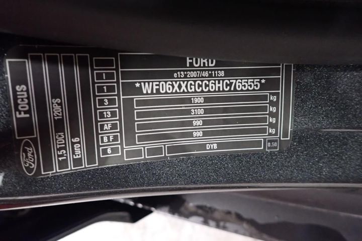 Photo 17 VIN: WF06XXGCC6HC76555 - FORD FOCUS SW 