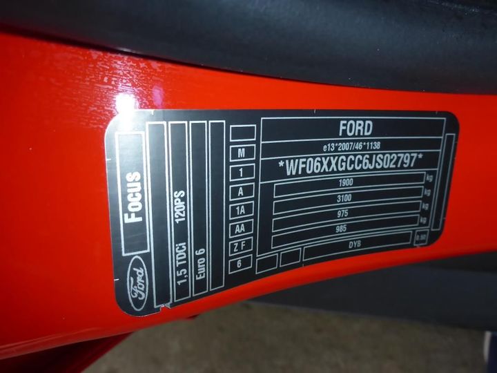 Photo 14 VIN: WF06XXGCC6JS02797 - FORD FOCUS 