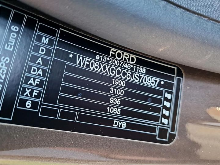 Photo 4 VIN: WF06XXGCC6JS70957 - FORD FOCUS 