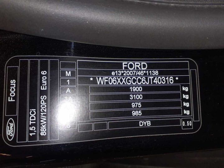 Photo 11 VIN: WF06XXGCC6JT40316 - FORD FOCUS TURNIER 1.5 