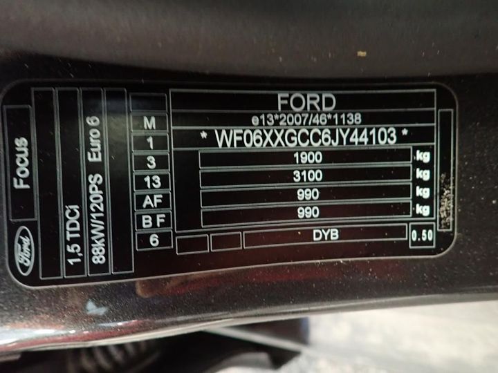 Photo 12 VIN: WF06XXGCC6JY44103 - FORD FOCUS SW 