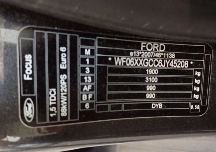 Photo 14 VIN: WF06XXGCC6JY45208 - FORD FOCUS SW 