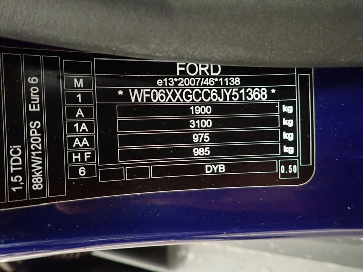 Photo 11 VIN: WF06XXGCC6JY51368 - FORD FOCUS SW 