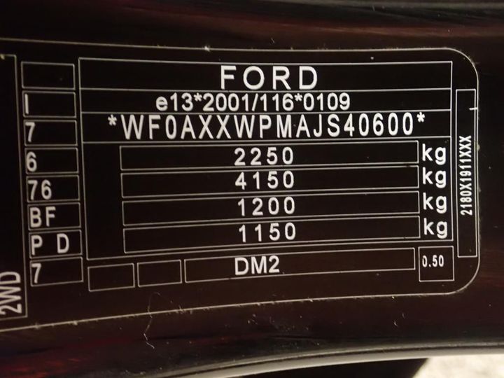 Photo 11 VIN: WF0AXXWPMAJS40600 - FORD KUGA 