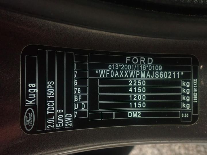 Photo 7 VIN: WF0AXXWPMAJS60211 - FORD KUGA 