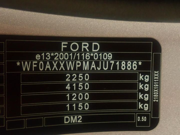 Photo 12 VIN: WF0AXXWPMAJU71886 - FORD KUGA 