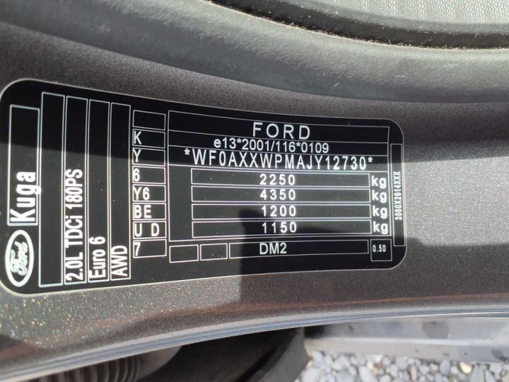 Photo 10 VIN: WF0AXXWPMAJY12730 - FORD KUGA 