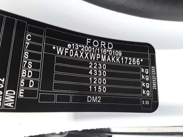 Photo 12 VIN: WF0AXXWPMAKK17266 - FORD KUGA 2.0 TDCI 4X4 