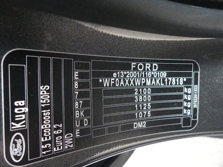 Photo 14 VIN: WF0AXXWPMAKL17818 - FORD KUGA 