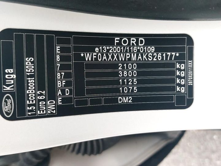 Photo 13 VIN: WF0AXXWPMAKS26177 - FORD KUGA 