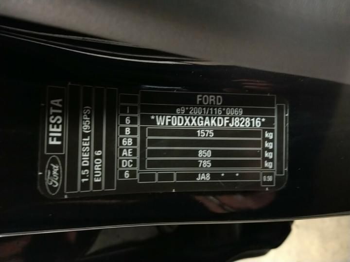 Photo 23 VIN: WF0DXXGAKDFJ82816 - FORD FIESTA 