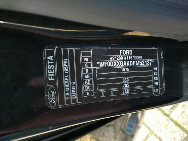 Photo 23 VIN: WF0DXXGAKDFM52137 - FORD FIESTA 