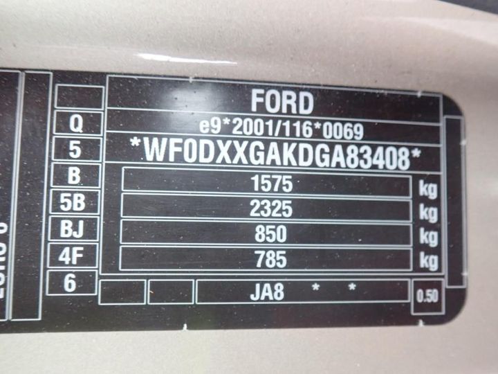 Photo 11 VIN: WF0DXXGAKDGA83408 - FORD FIESTA 5P 