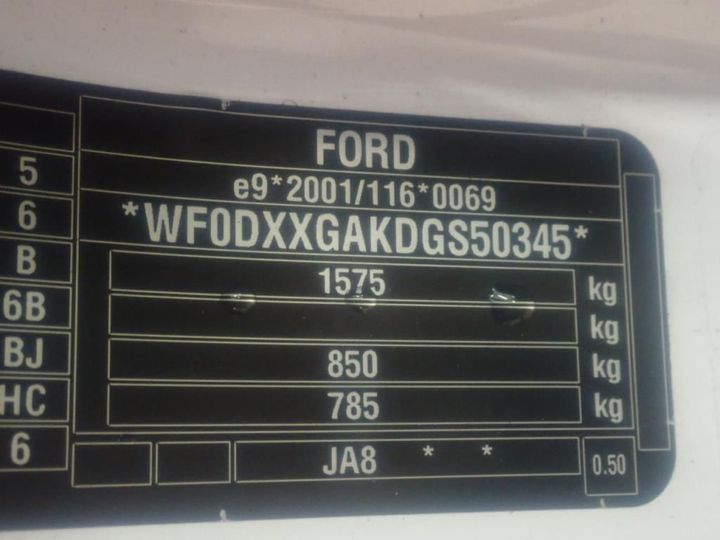 Photo 14 VIN: WF0DXXGAKDGS50345 - FORD FIESTA REV 