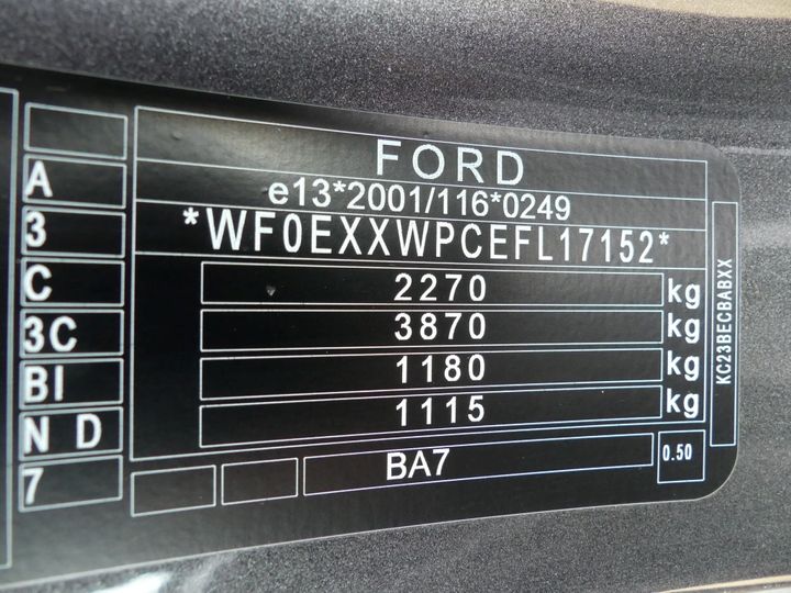 Photo 5 VIN: WF0EXXWPCEFL17152 - FORD MONDEO 