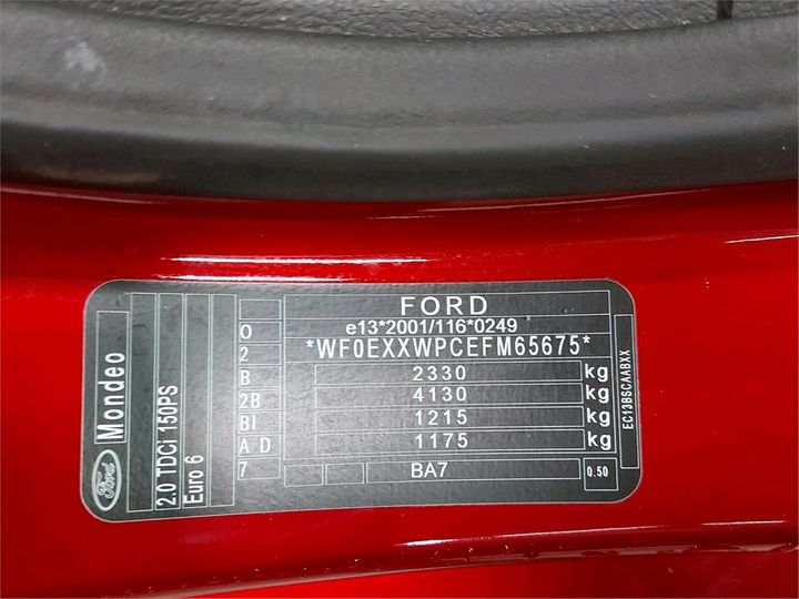 Photo 6 VIN: WF0EXXWPCEFM65675 - FORD MONDEO 