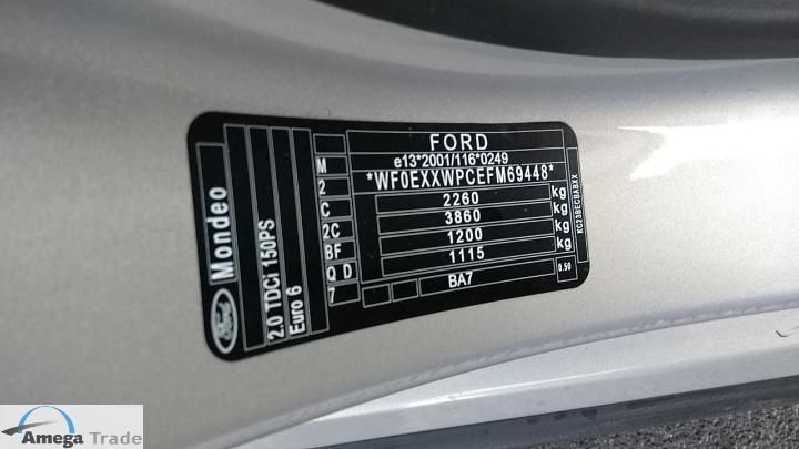 Photo 6 VIN: WF0EXXWPCEFM69448 - FORD MONDEO 