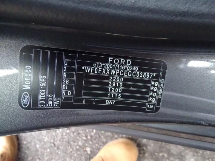 Photo 6 VIN: WF0EXXWPCEGC03897 - FORD MONDEO 