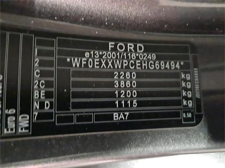 Photo 5 VIN: WF0EXXWPCEHG69494 - FORD MONDEO HATCHBACK 