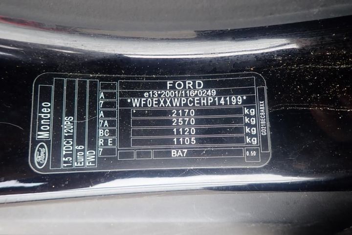 Photo 12 VIN: WF0EXXWPCEHP14199 - FORD MONDEO 5P 