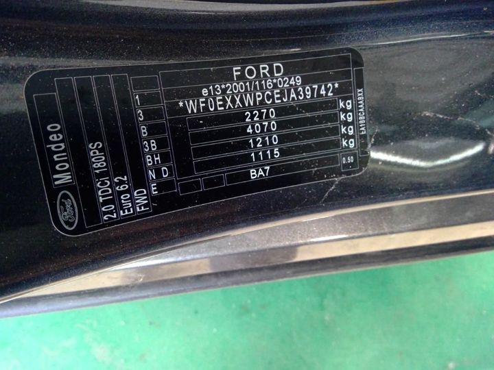 Photo 12 VIN: WF0EXXWPCEJA39742 - FORD MONDEO 